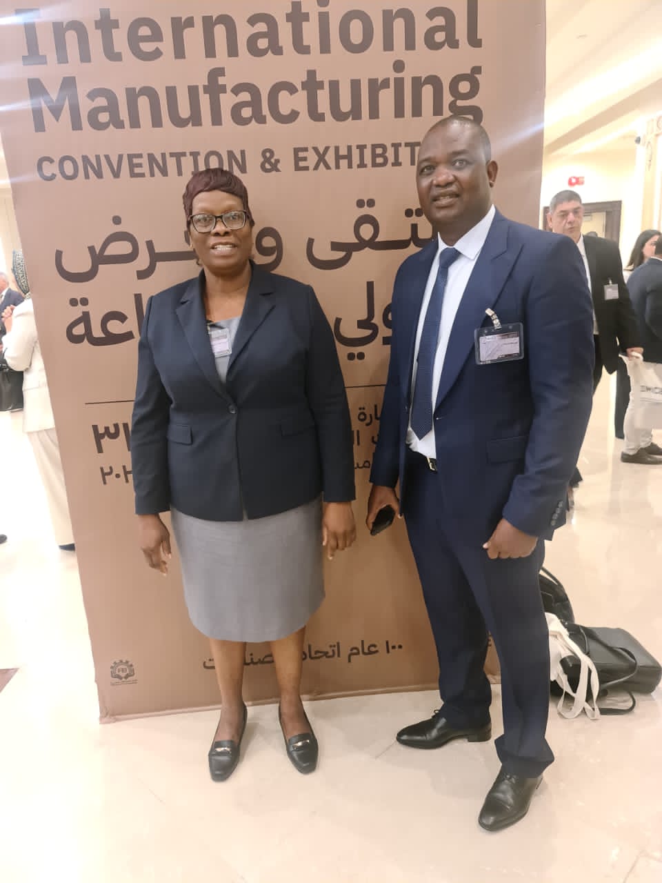 EMCOZ President Mr Demos Mbauya and Executive Director Mrs Nester Mukwehwa attending the Convention in Cairo Egypt 29 October 2022 EMCOZ President Mr Demos Mbauya and Executive Director Mrs Nester Mukwehwa attending the Convention in Cairo Egypt 29 October 2022