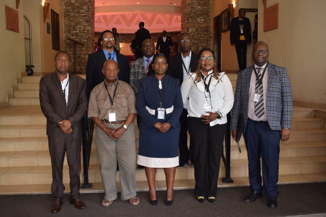 Hon Mercy Dinha - Deputy Minister Public Service Labour and Social Partners at NEC Symposium in Victoria Falls. Dr Muvuro far right in the front row .